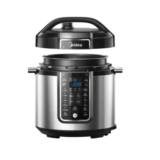 Midea P.cooker/6L Gross/4L Net/8 Menus - Black